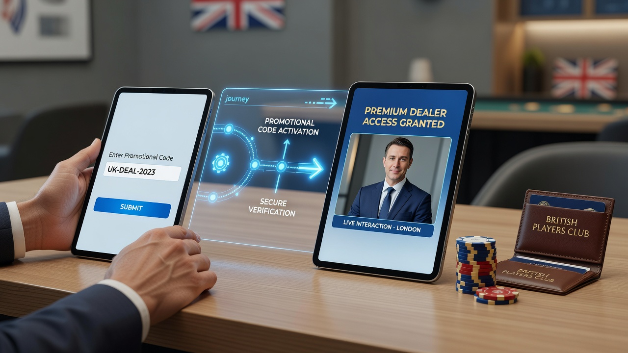 Smartphone screen displaying live dealer interaction after promo code redemption