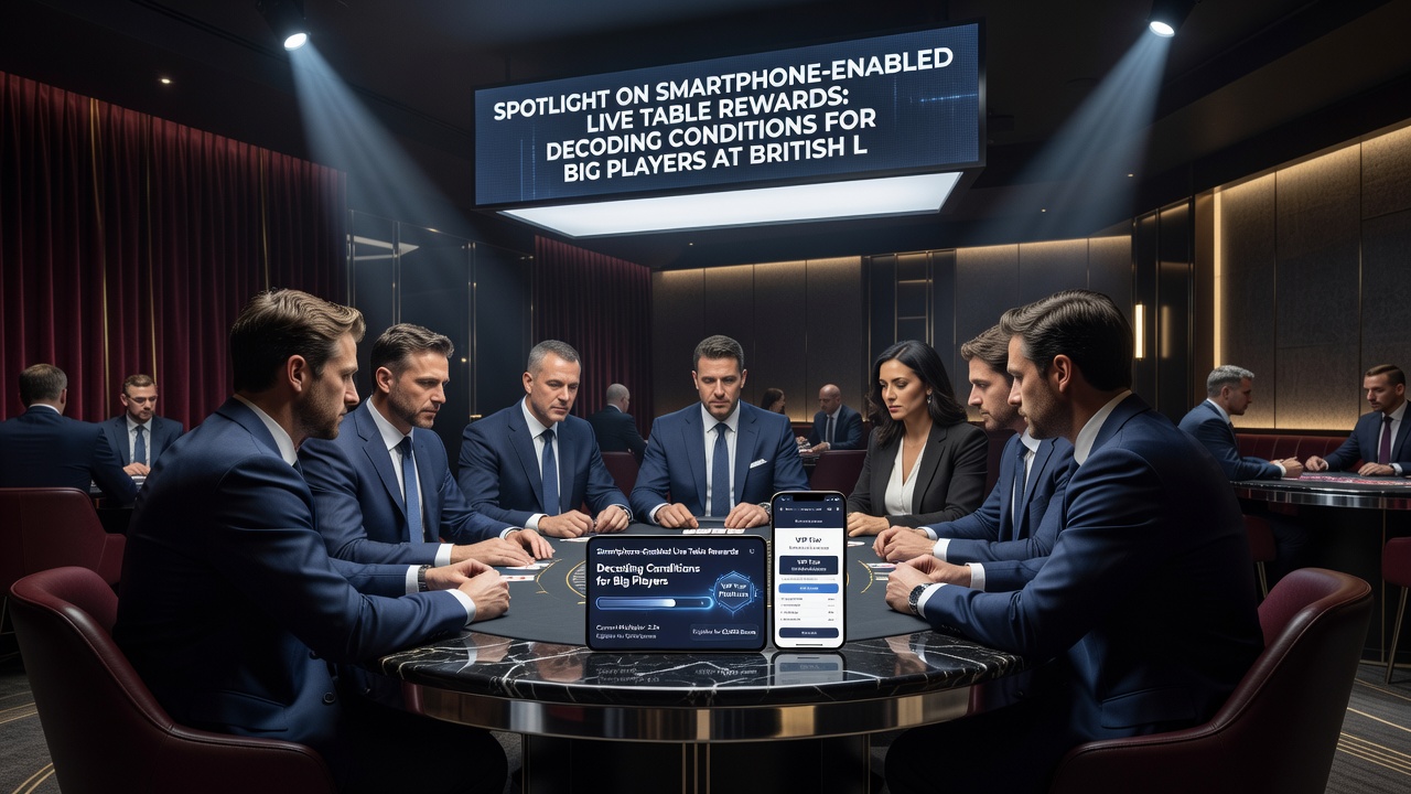 High-stakes player reviewing live table reward conditions on a smartphone at a British licensed venue