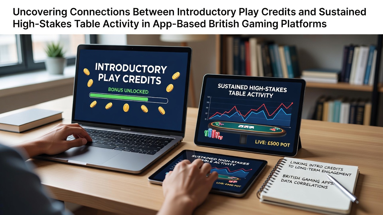 Mobile app interface showing introductory play credits transitioning into live dealer table games on a British gaming platform