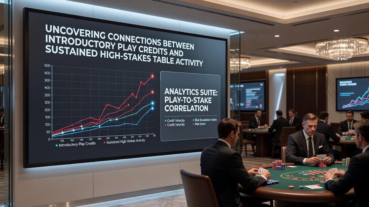 Analytics dashboard displaying player progression from introductory credits to sustained high-stakes table activity on UK gaming apps