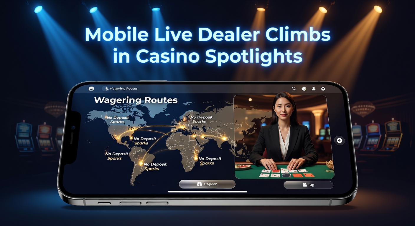 Player progressing from no-deposit spins to high-stakes mobile live blackjack table with dealer interaction